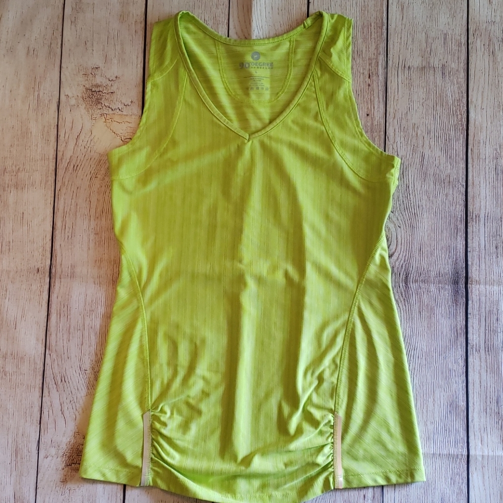 Women's lime green athletic tank top